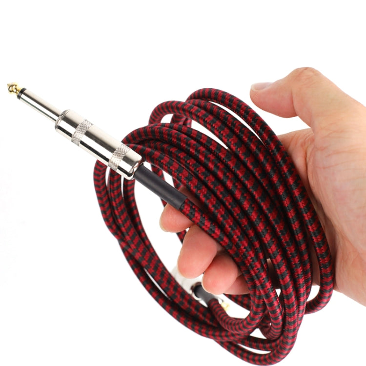 Guitar Connection Wire Folk Bass Performance Noise Reduction Elbow Audio Guitar Wire, Size:0.5m(Red Black)