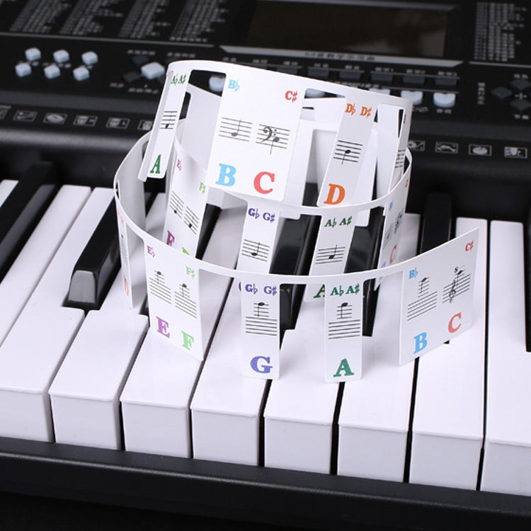 Children Beginner Piano Keyboard Color Stickers Musical Instrument Accessories, Style: Imitation Piano Keys 61 Keys