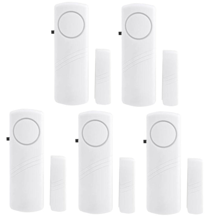 5 PCS JD-188 Door Window Wireless Burglar Alarm Door Magnetic Alarm Household Safety Equipment