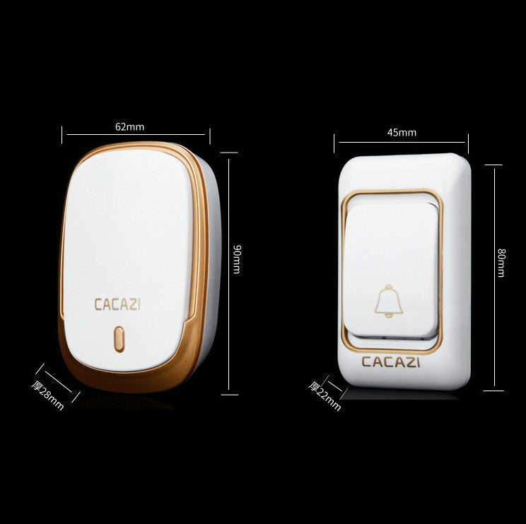 CACAZI K01 Pager Wireless Smart Music Doorbell, Random Color Delivery, US / EU / UK Plug