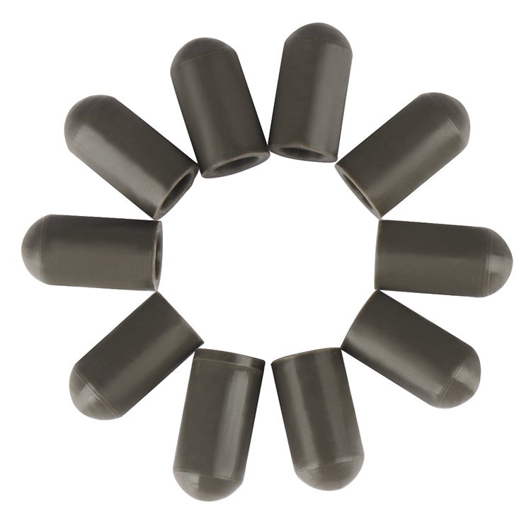 10PCS Gray Silicone Drum Stick Cover, Size:1.7×0.59×0.87cm