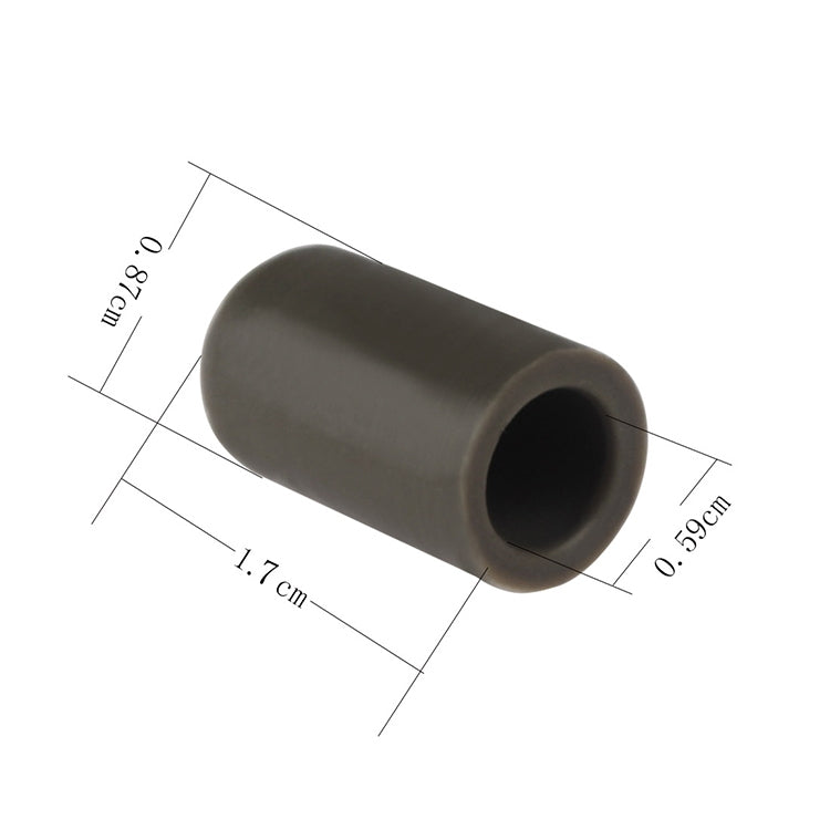 10PCS Gray Silicone Drum Stick Cover, Size:1.7×0.59×0.87cm