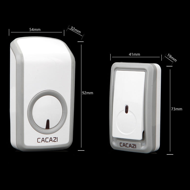 CACAZI W-899 Smart Home Wireless Doorbell Remote Control Doorbell, Style:US Plug