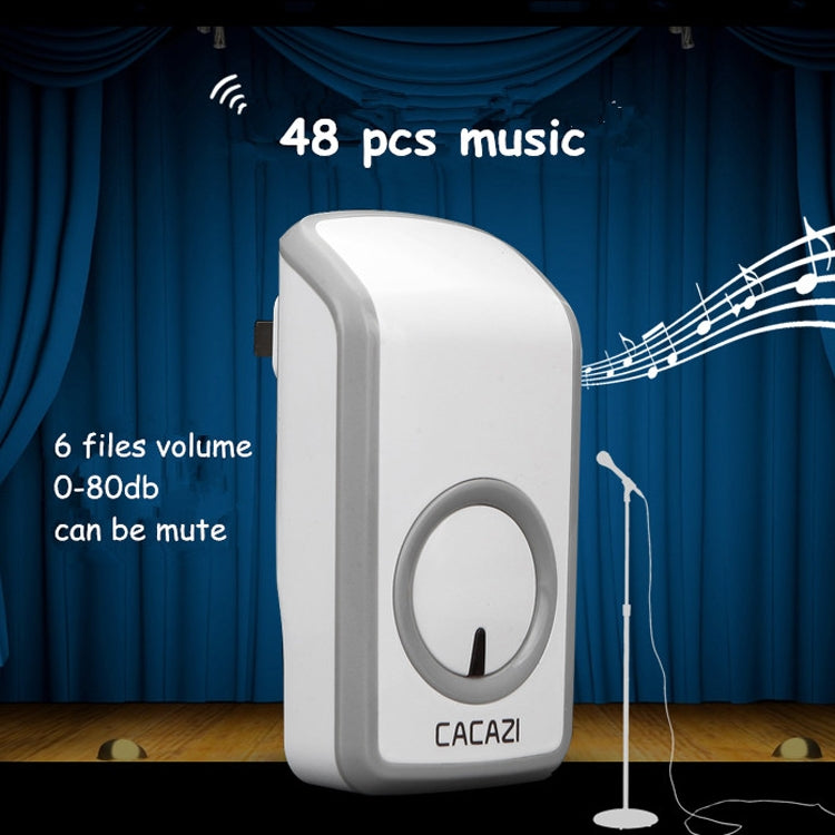 CACAZI W-899 Smart Home Wireless Doorbell Remote Control Doorbell, Style:UK Plug