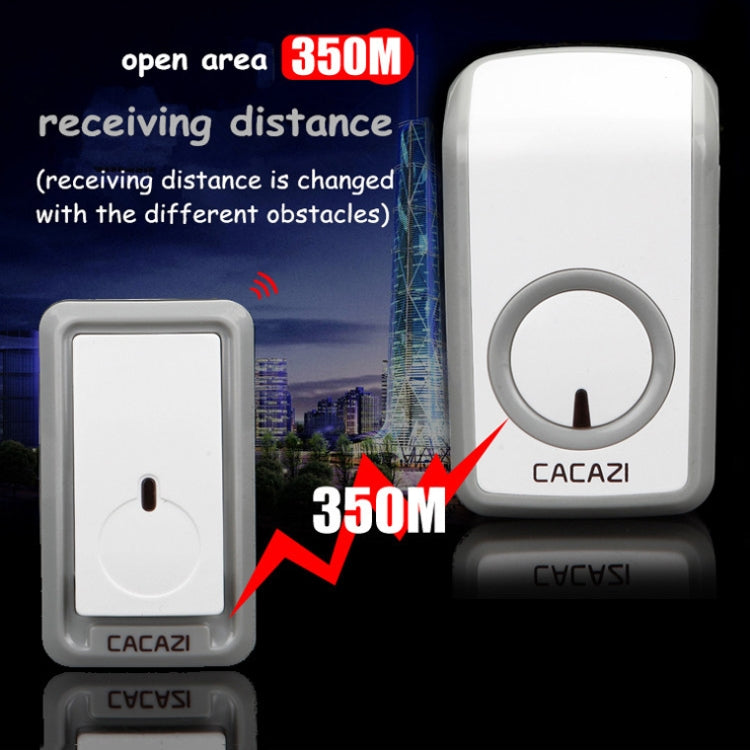 CACAZI W-899 Smart Home Wireless Doorbell Remote Control Doorbell, Style:EU Plug
