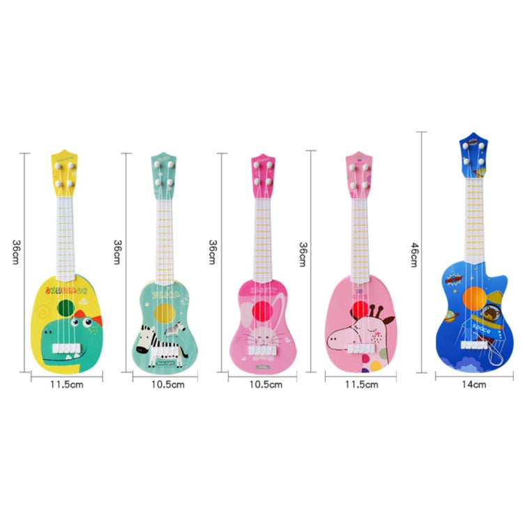 Yellow Dinosaur Small Simulation Musical Instrument Mini Four Strings Playable Ukulele Early Childhood Education Music Toy