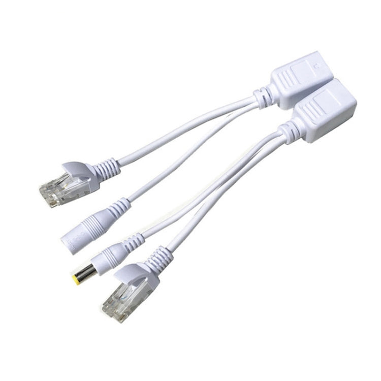 15 PCS POE Split Line Network Camera Power Splitter RJ45 Network Port Power Supply(White)