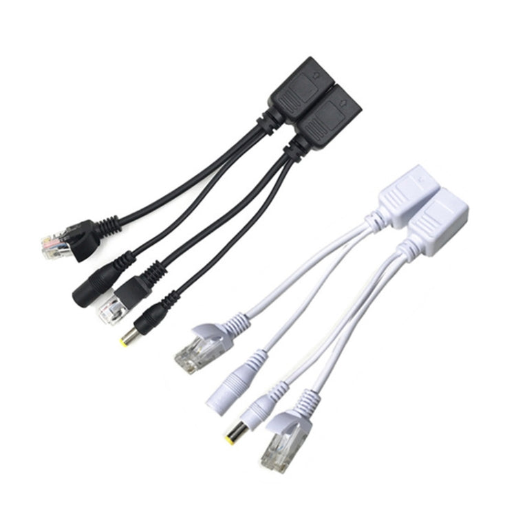15 PCS POE Split Line Network Camera Power Splitter RJ45 Network Port Power Supply(White)