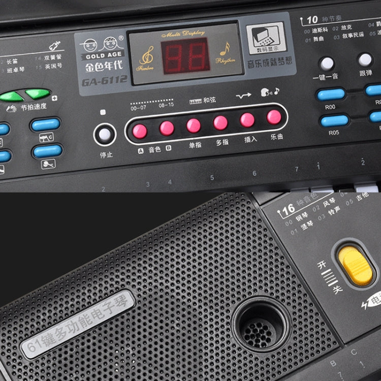 Large 61 Key Childrens Keyboard Musical Instrument Toy, Specification:CN Plug