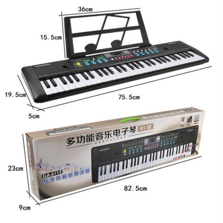 Large 61 Key Childrens Keyboard Musical Instrument Toy, Specification:CN Plug