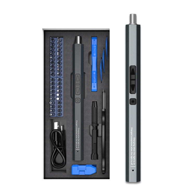 51 In 1 Rechargeable Mini Electric Screwdriver Set With 3LED Lighting(Blue)