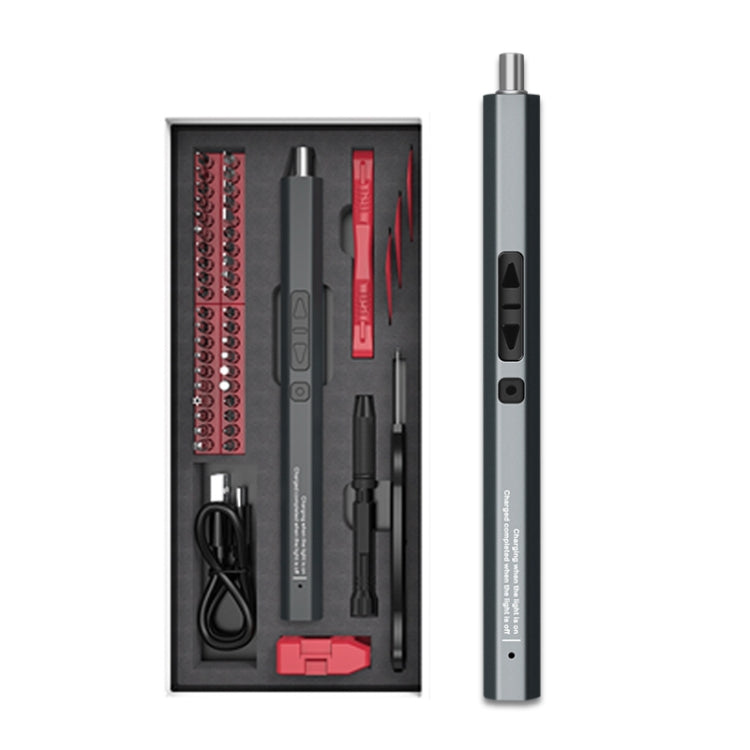 51 In 1 Rechargeable Mini Electric Screwdriver Set With 3LED Lighting(Red)