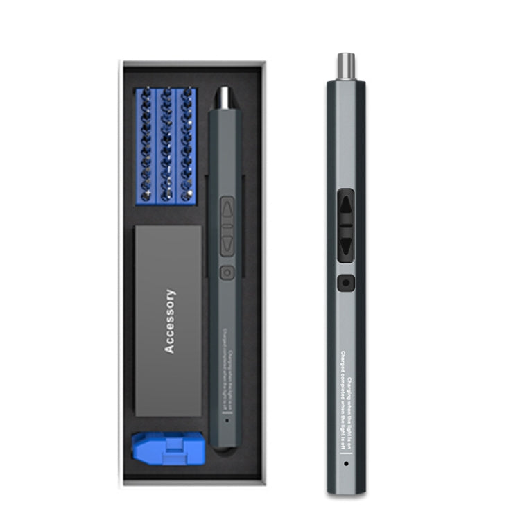 36 In 1 Rechargeable Mini Electric Screwdriver Set With 3LED Lighting(Blue)