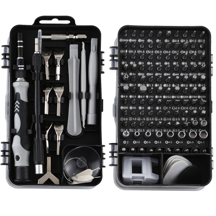 135 in 1 DIY Mobile Phone Disassembly Tool Clock Repair Multi-function Tool Screwdriver Set(Black Gray)