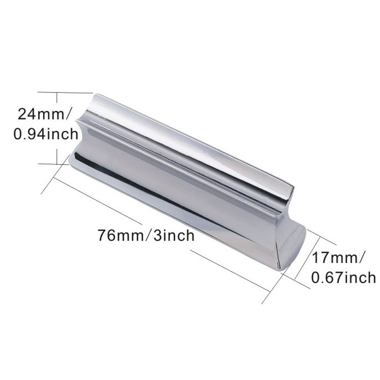 Metal Zinc Alloy Solid Guitar Slider Folk Slide Block, Size:70mm(Silver)