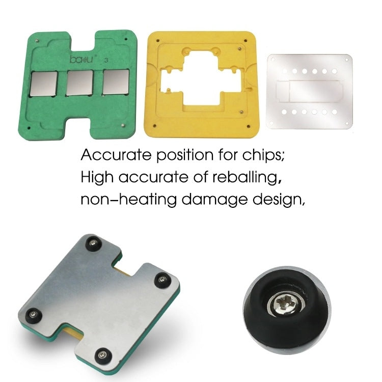 BaKu 3D BGA CPU Tin Planting Mesh Motherboard Repair Tin Planting Table For IPhone A11