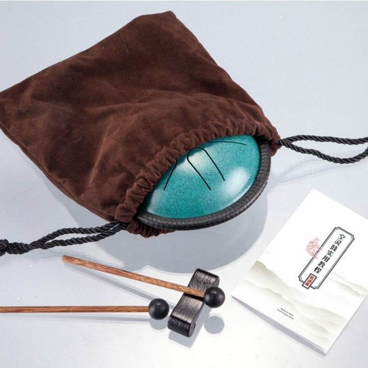 5.5 Inch Pocket Drum Ethereal Hand Drumming Leisure Travel Percussion Instrument(Obsidian)