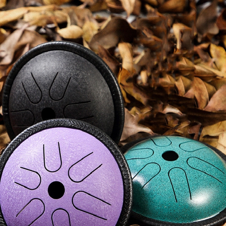 5.5 Inch Pocket Drum Ethereal Hand Drumming Leisure Travel Percussion Instrument(Obsidian)