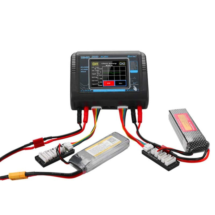 HTRC T240 Touch Balance Model Airplane Lithium Battery Charger Remote Control Car Toy B6 Charger, EU Plug