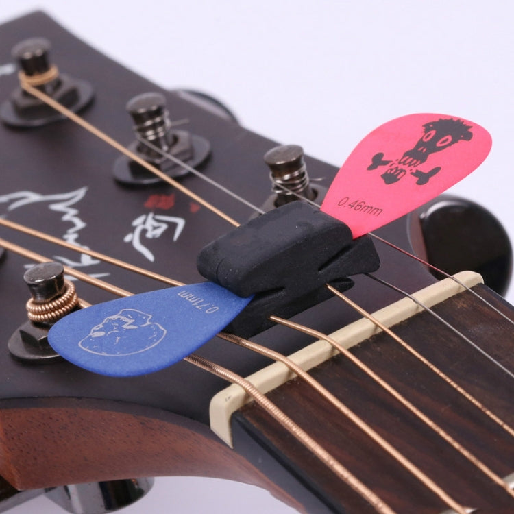 10pcs Alice A010CP Tubber Guitar Pick Cip and String Head Clip(Black)