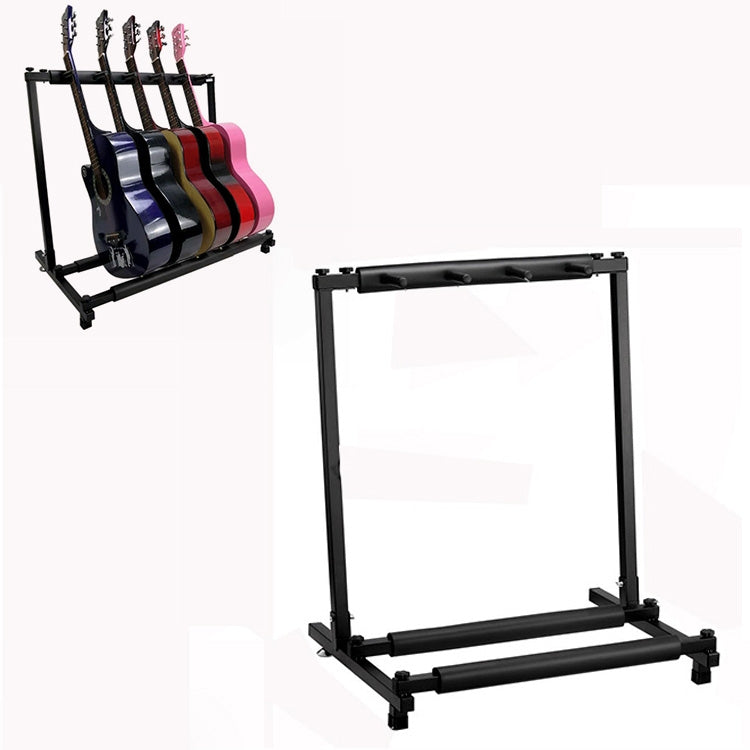 Foldable Long Metal Guitar Display Stand Shelf, Specification:Three Racks