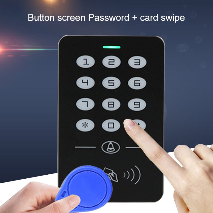 Simple IDIC Card Access Control All-in-one Machine Key Touch Access Control Controller Induction Card  Password, Style:A1-Physical Buttons