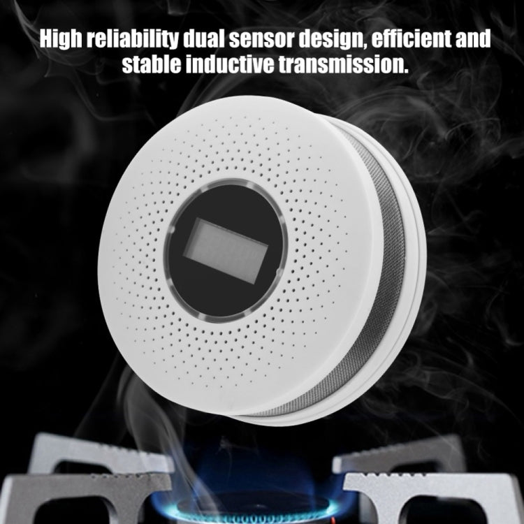 JKD-512COM CO Smoke Detector Live Voice Alarm Carbon Monoxide Leakage Sensor with LCD Display