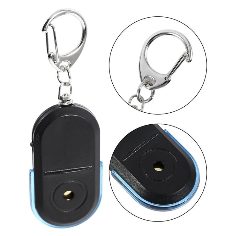 5 PCS Portable Anti-Lost Alarm Key Finder Wireless Whistle Sound LED Light Locator Finder(Blue)