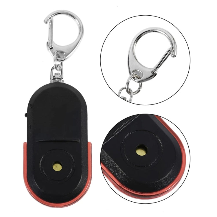 5 PCS Portable Anti-Lost Alarm Key Finder Wireless Whistle Sound LED Light Locator Finder(Red)