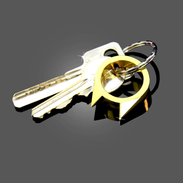 Women Men Safety Survival Ring Tool Self Defence Stainless Steel Finger Defense Ring(Gold)