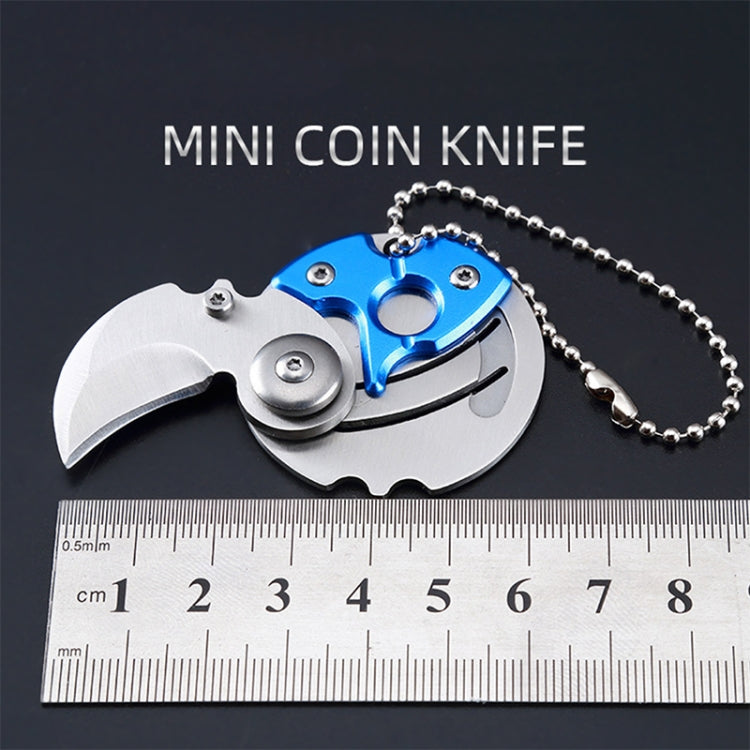 Portable Mini Folding Blade Knife Pocket Small Outdoor Military Survival Knifes Keychain Multitool Self Defense(Black)