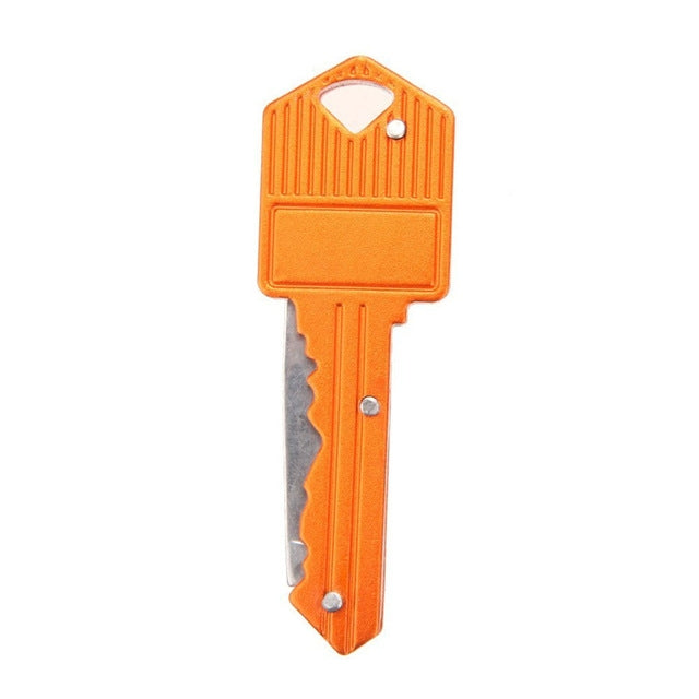 Key Chain Portable Folding Knife Peeler Mini Camping Key-shaped Self-defense Knife