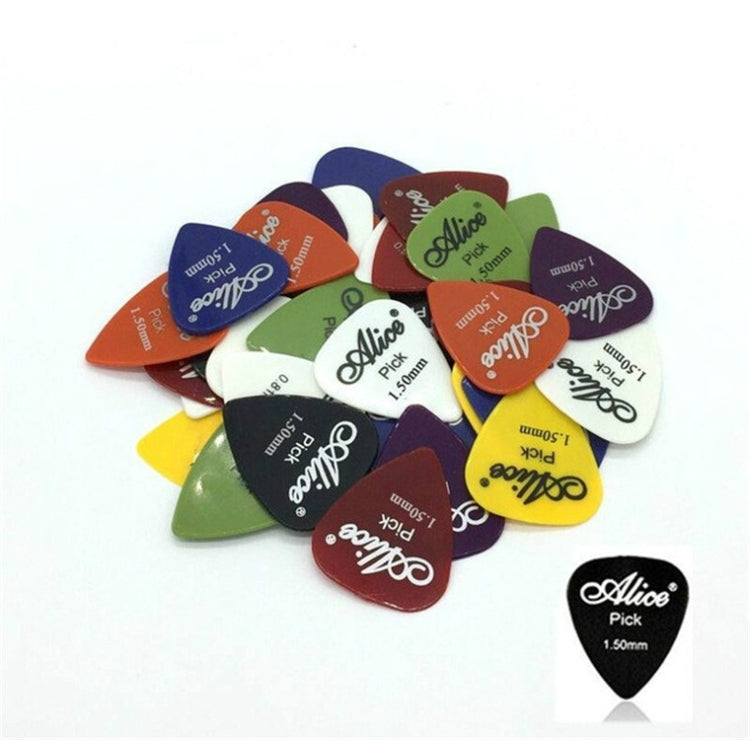 Alice 50 PCS ABS Electric Guitar Picks, Random Color Delivery, Surface:Frosted, Size:1.5mm