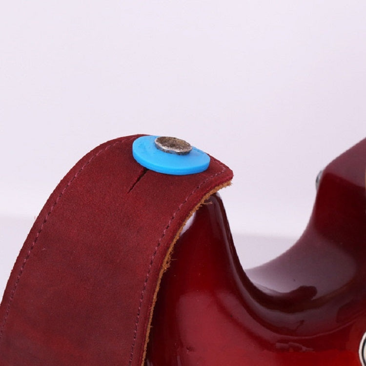 10 PCS No Word Version Silicone Guitar Strap Buckle Tail Stud(Black)