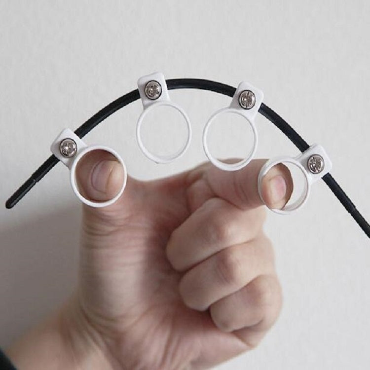 Four-finger Finger Expander Guitar Ukulele Piano Span Practice Finger  Cover, Specification:Children Edition(White)