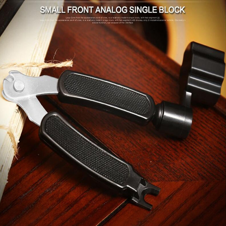 Guitar String Changing Tool Set String Trimmer Winding String Winding Three-in-one Clamp Guitar Accessories(Black Wihout Paper Jam)