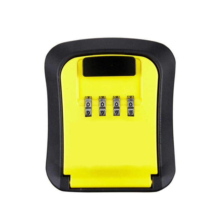 Wall-Mounted Key Code Box Construction Site Home Decoration Four-Digit Code Lock Key Box(Yellow)