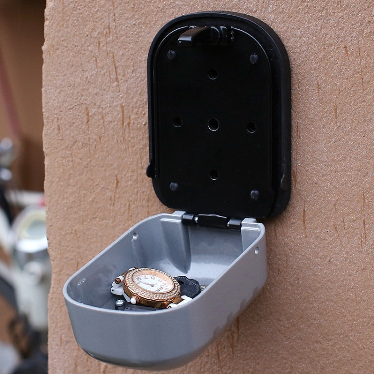 KS020 Password Lock Key Box Wall-Mounted Construction Site Decoration Key Password Lock(Black)