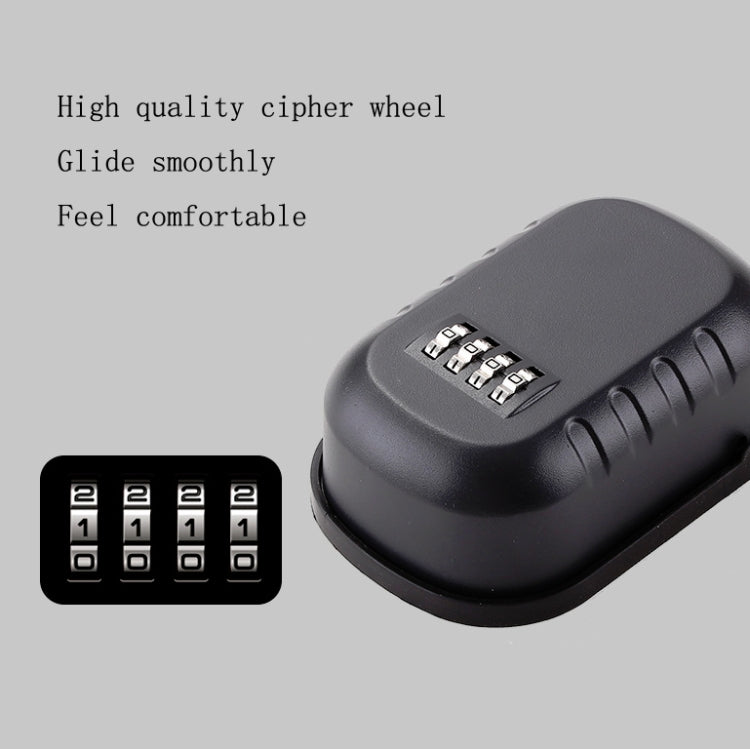 KS020 Password Lock Key Box Wall-Mounted Construction Site Decoration Key Password Lock(Black)