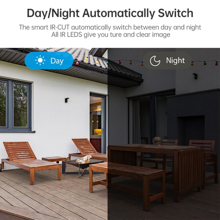 OU-A1IN PTZ Control 355 Degree Rotation Infrared WiFi Smart Dome Camera, Two-Way Voice Intercom Monitor(UK Plug)