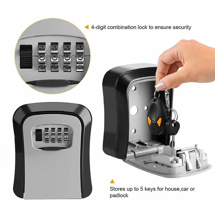 HG2 Arc Wall Mounted Password Key Box(Black)