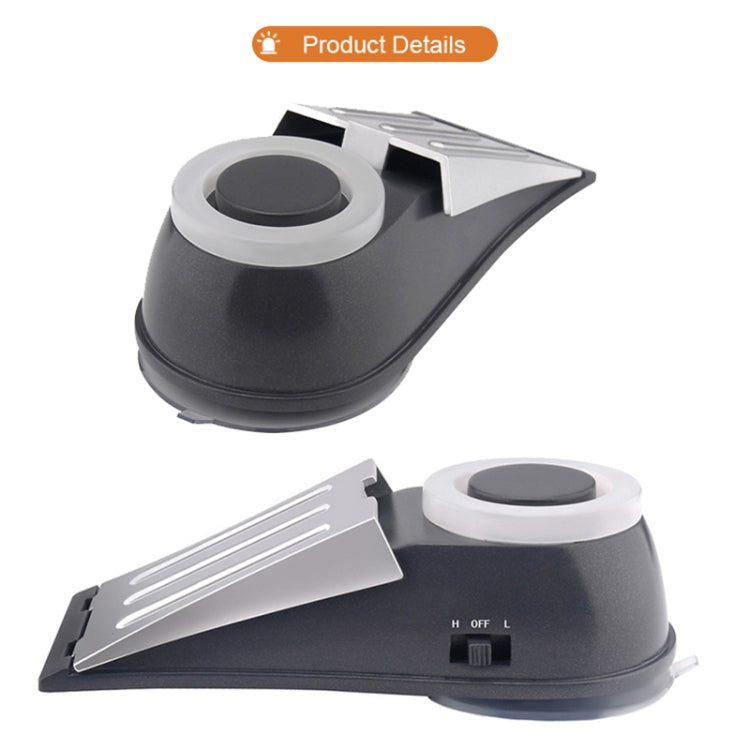 MSA-803 Window Vibration Alarm Door Stopper Flashing Light Burglar Alarm(White)