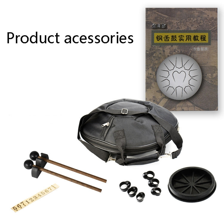 15-Tone Ethereal Drum 14-Inch Steel Tongue Drum Hollow Drum Sanskrit Drummer Disc(Golden)