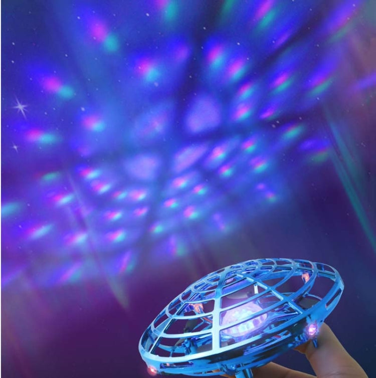 Colorful Lights 5 Induction Quadcopter UFO Mini Drone, Colour: Red