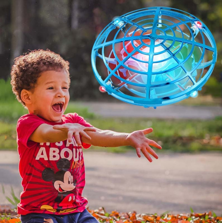 Colorful Lights 5 Induction Quadcopter UFO Mini Drone, Colour: Blue + Remote Control