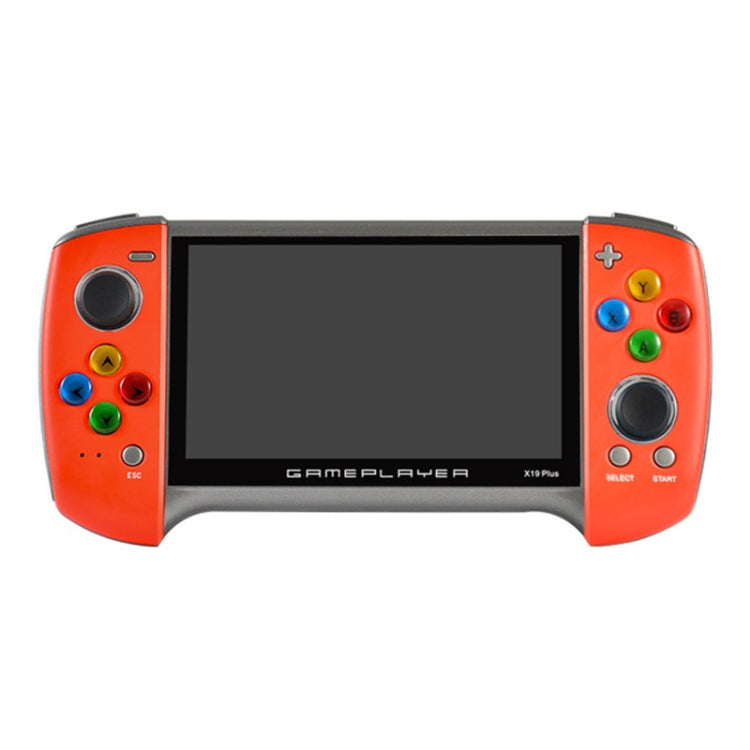 X19 Plus 5.1 inch Screen Handheld Game Console 8G Memory Support TF Card Expansion & AV Output(Red)