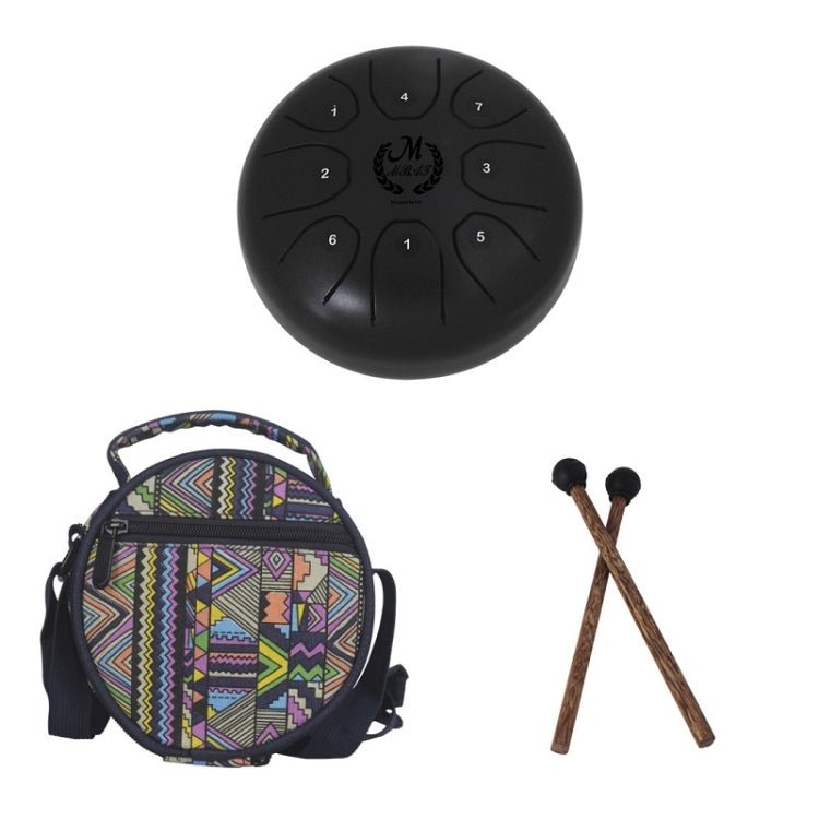 MEIBEITE 5.5-Inch C-Tune Sanskrit Drum Steel Tongue Empty  Worry-Free Drum(Black)