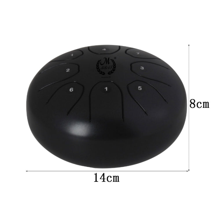 MEIBEITE 5.5-Inch C-Tune Sanskrit Drum Steel Tongue Empty  Worry-Free Drum(Black)