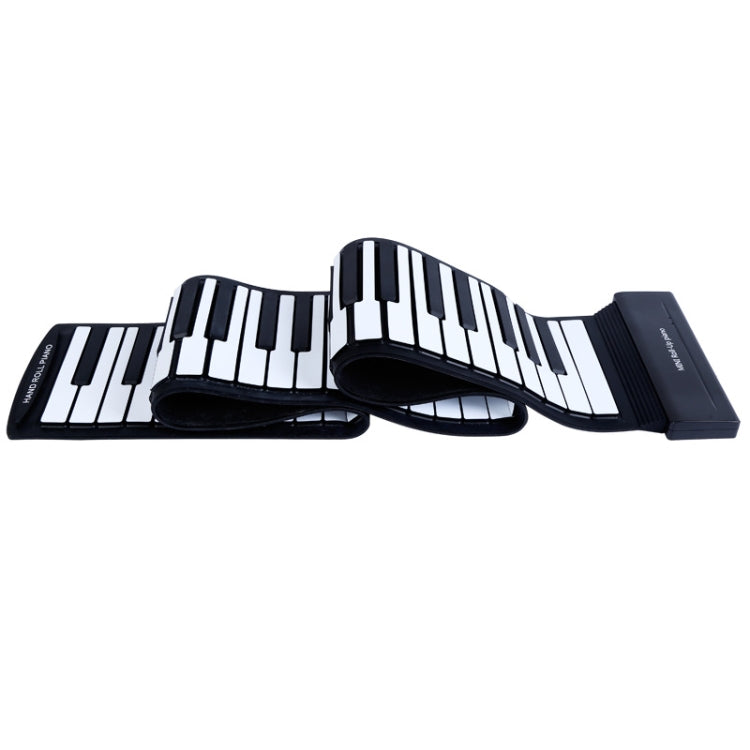MIDI88 88-Key Hand-Rolled Foldable Piano Professional MIDI Soft Keyboard Simulated Practice Carry-On Folding Electronic Piano(Black English)
