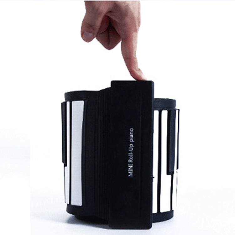 MIDI88 88-Key Hand-Rolled Foldable Piano Professional MIDI Soft Keyboard Simulated Practice Carry-On Folding Electronic Piano(Black English)